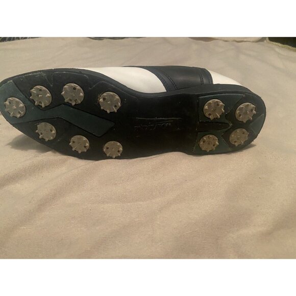 Wolverine Shoes Men's Golf Athletic Size 10M White Black Lace Spikes - Picture 7 of 8